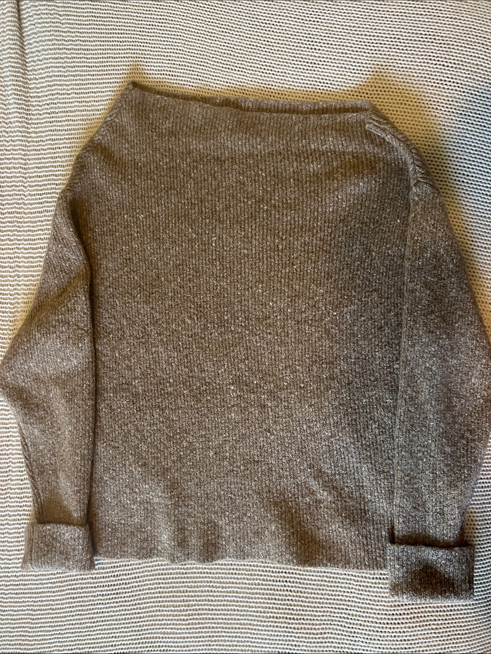 Treasure and Bond Women's Heather Brown Boatneck Sweater